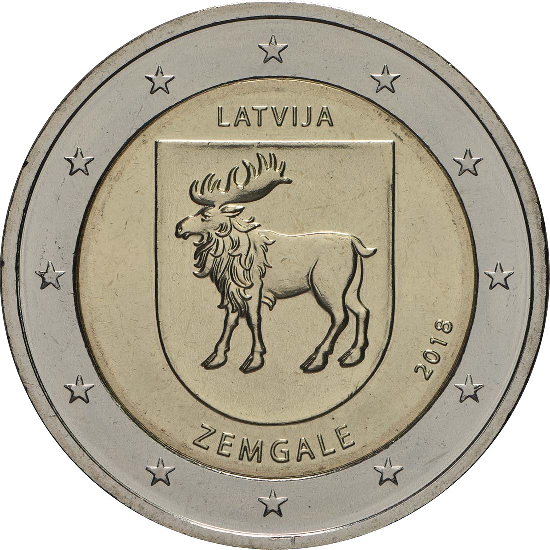 Lettland 2018 Serie Regionen: Region Zemgale – Rückseite