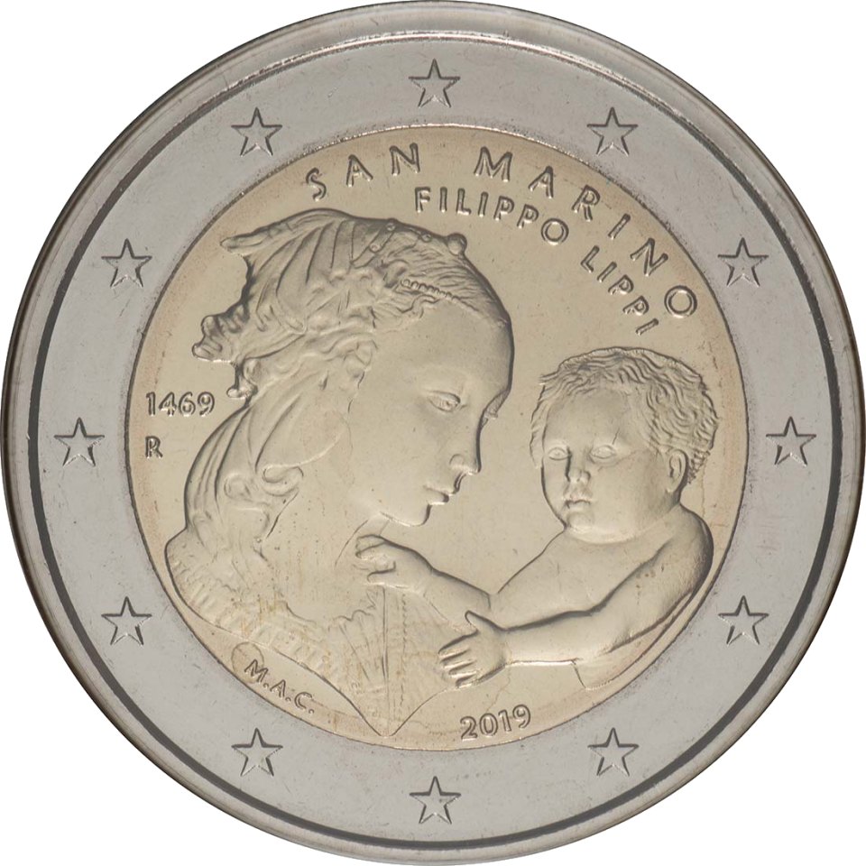 San Marino 2019 550. Todestag von Filippo Lippi – Rückseite