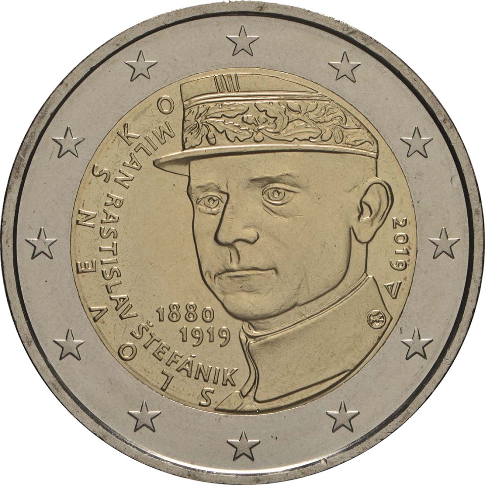 Slowakei 2019 100. Todestag Milan Rastislav Štefánik – Rückseite
