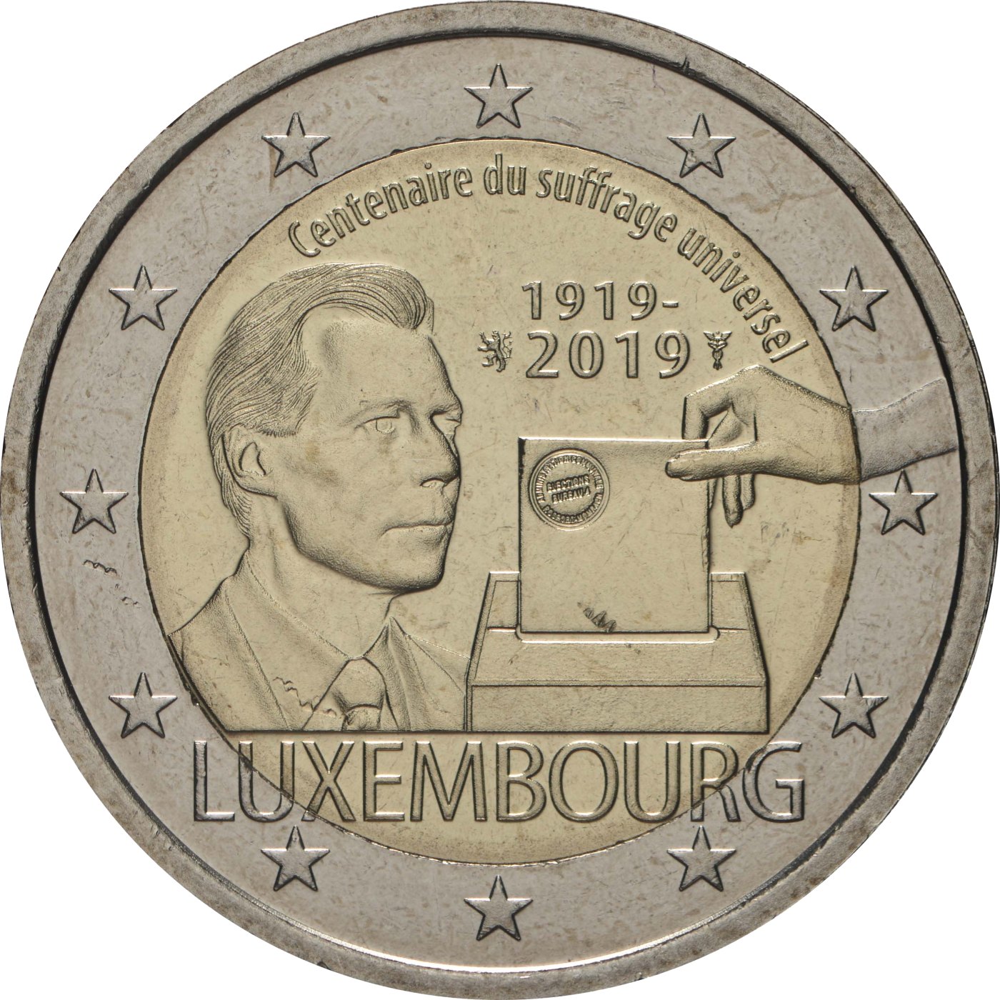 Luxemburg 2019 100 Jahre Allgemeines Wahlrecht in Luxemburg – Rückseite