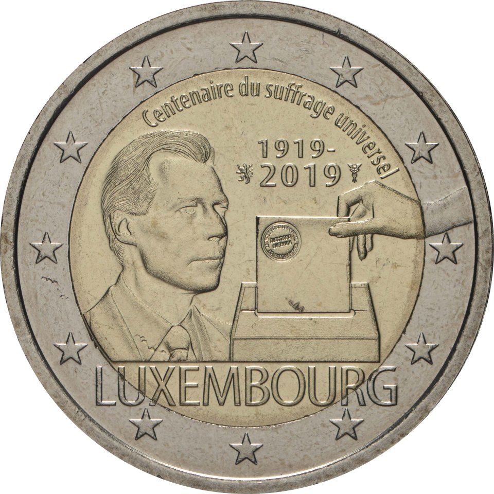 Luxemburg 2019 100 Jahre Allgemeines Wahlrecht in Luxemburg – Rückseite