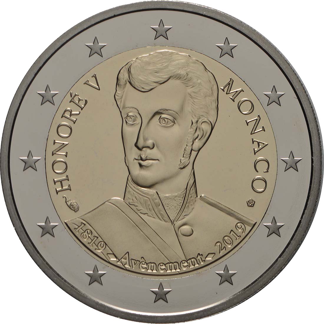 Monaco 2019 200. Jahrestag der Thronbesteigung von Fürst Honoré V – Rückseite