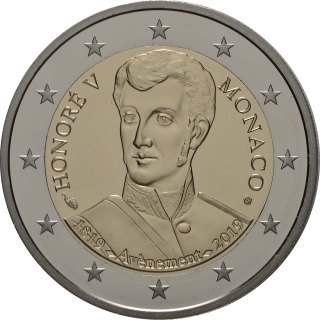 Mónaco 2019 – 200.º aniversario de la ascensión al trono del príncipe Honoré V