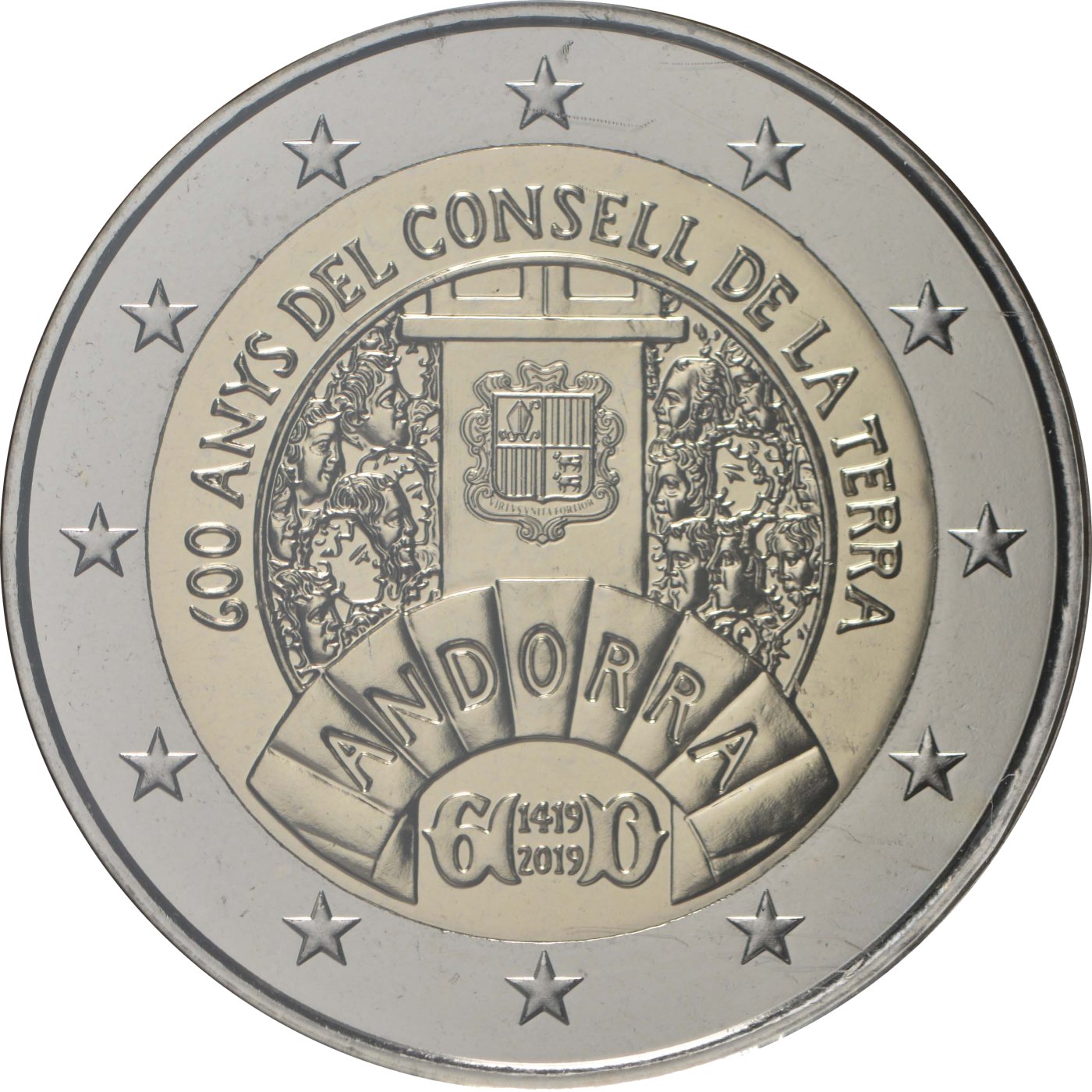 Andorra 2019 600. Jahrestag des Consell de la Terra – Rückseite