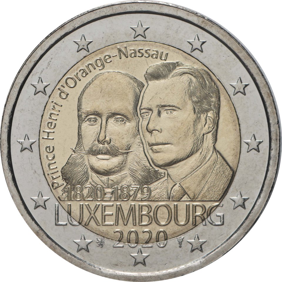 Luxemburg 2020 200. Geburtstag von Prinz Henri – Rückseite