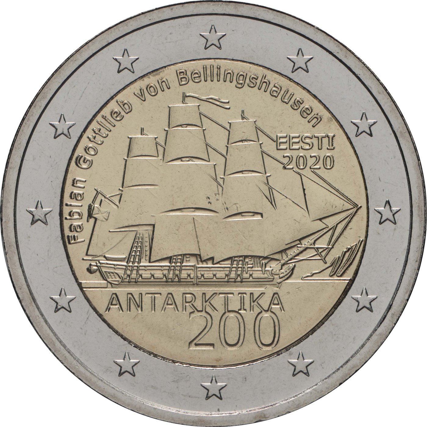 Estland 2020 200. Jahrestag der Entdeckung der Antarktis – Rückseite