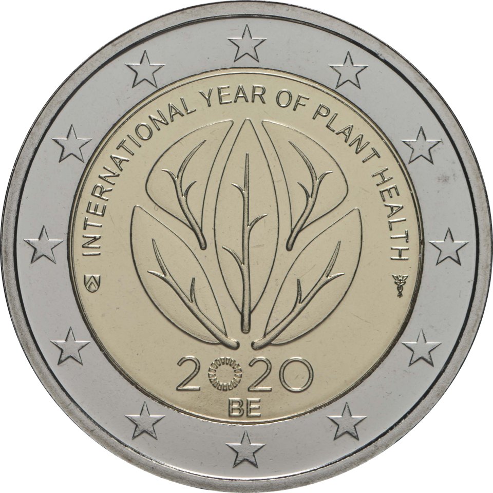 2-Euro-Münze Belgien 2020: Internationales Jahr der Pflanzengesundheit
