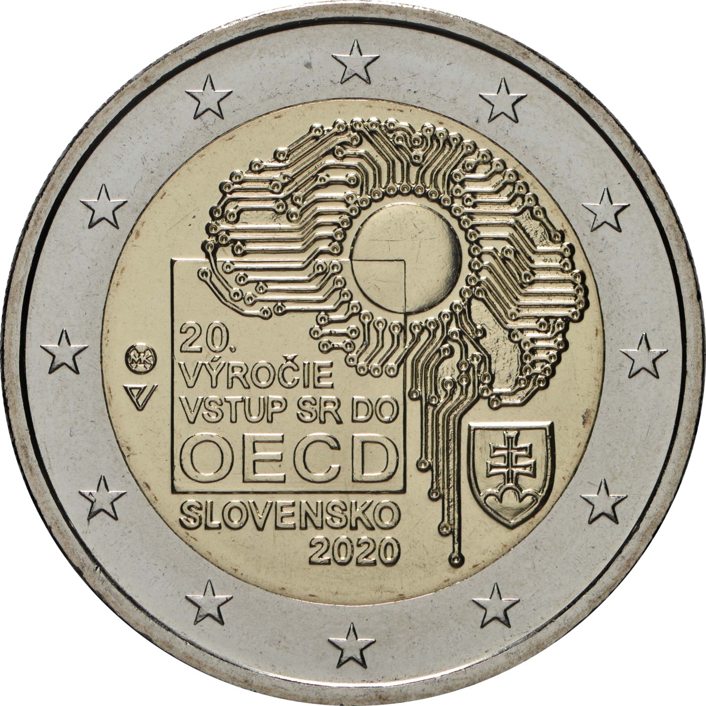 Slowakei 2020 20. Jahrestag des Beitritts zur OECD – Rückseite