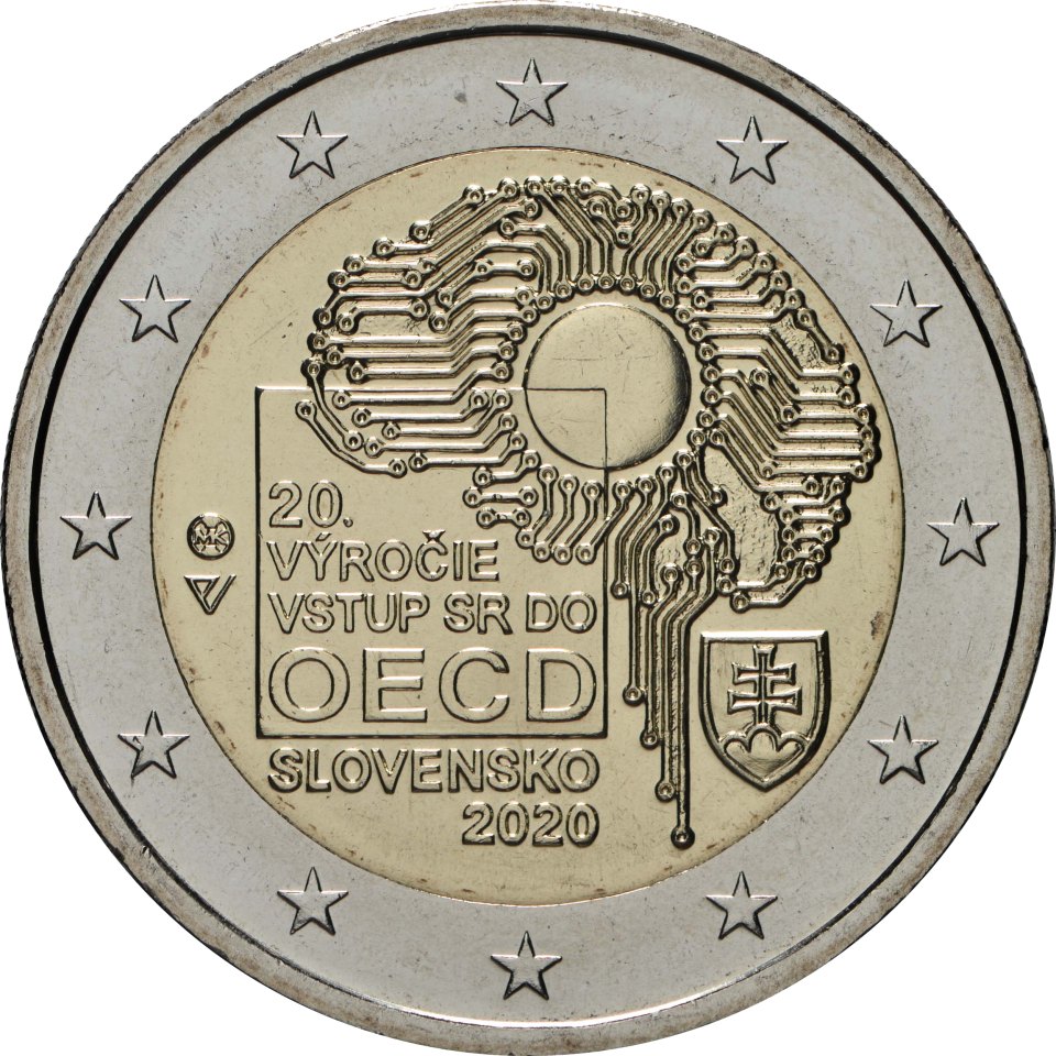 Slowakei 2020 20. Jahrestag des Beitritts zur OECD – Rückseite