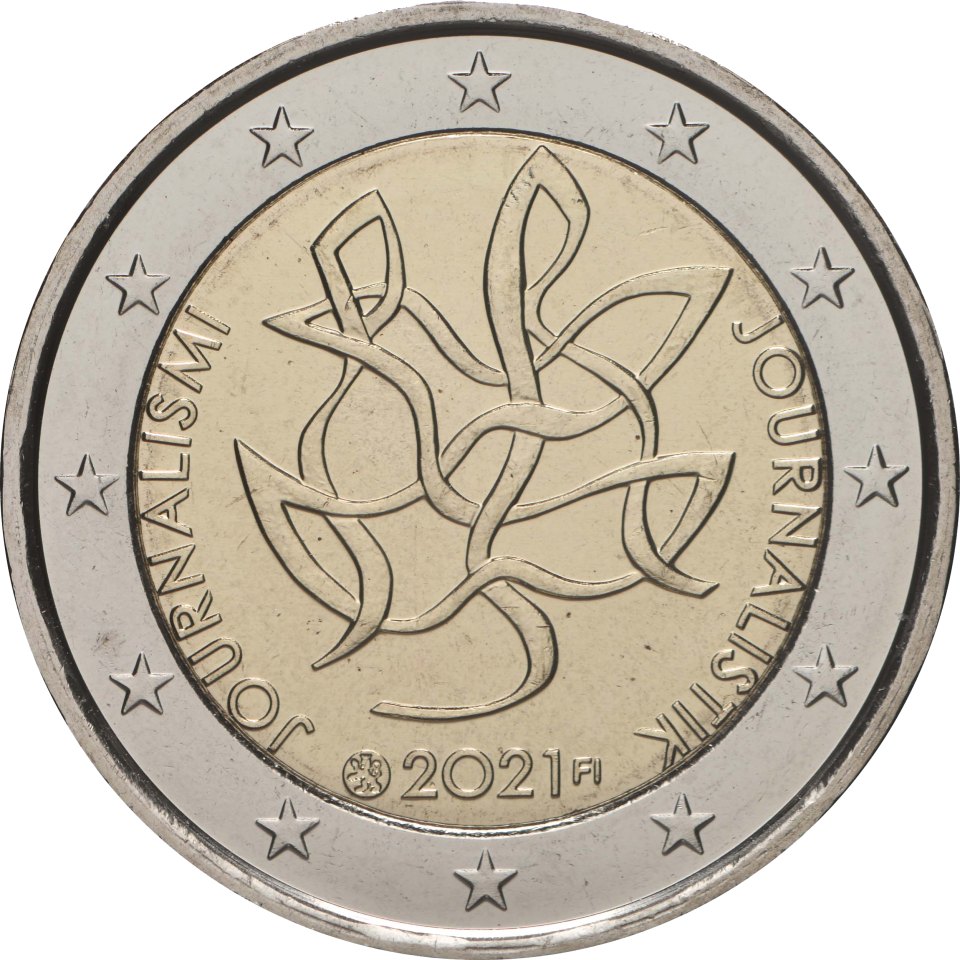2-Euro-Münze Finnland 2021: Journalismus