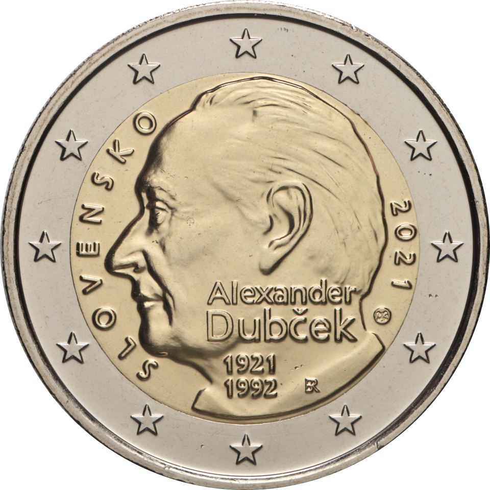 Slowakei 2021 100. Geburtstag von Alexander Dubček – Rückseite
