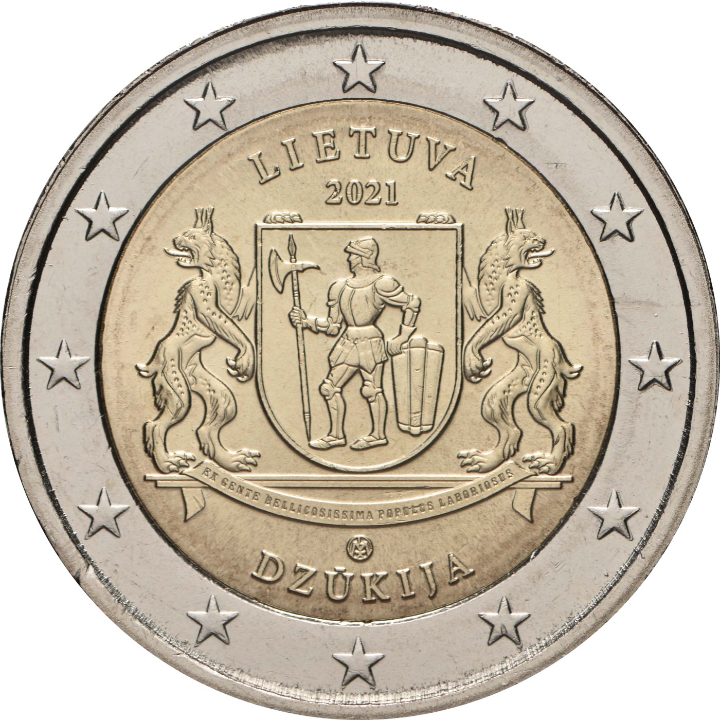 Lietuva 2021 – Dzūkija (serija: Lietuvos etnografiniai regionai) · 2 eurų proginė moneta Reversas