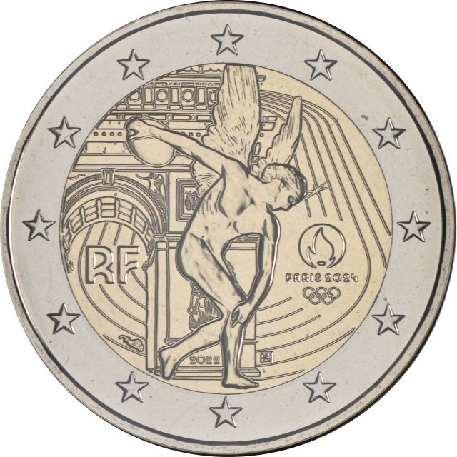 Frankreich 2022 – Genie und Diskuswerfen - Arc de Triomphe (Serie: Olympische Sommerspiele, Paris 2024 - 2/4)
