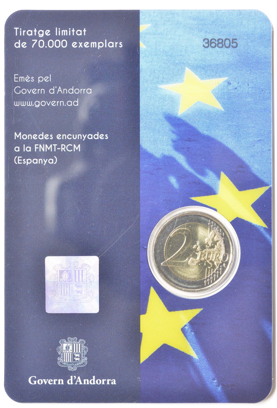 Andorra 2022 10. Jahrestag des Inkrafttretens der Währungsvereinbarung zwischen Andorra und der Europäischen Union – Zertifikat