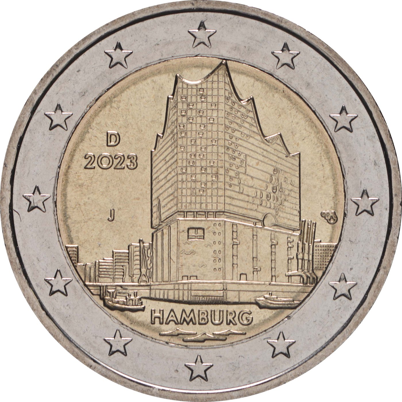 Deutschland 2023 Hamburg - Elbphilharmonie (Serie: Bundesländer II, 1. Ausgabe) – Rückseite