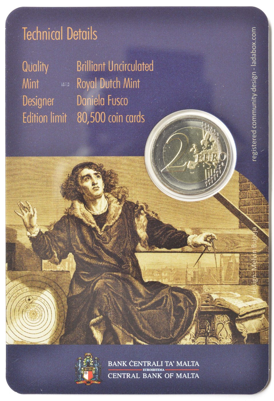 Malta 2023 550. Geburtstag von Nikolaus Kopernikus – Zertifikat