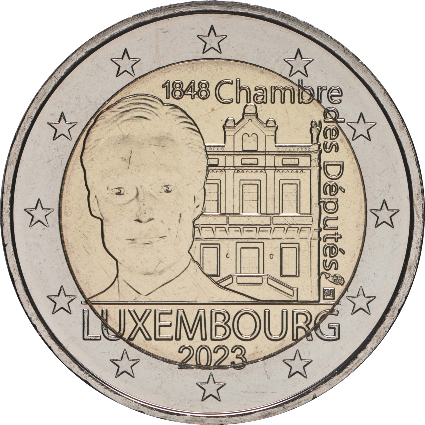 Luxemburg 2023 175. Jahrestag der Abgeordnetenkammer und der ersten Verfassung – Rückseite