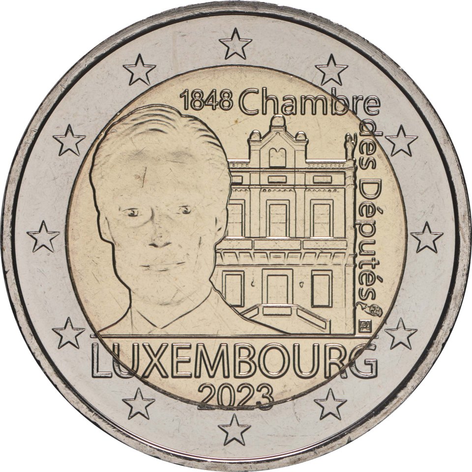 Luxemburg 2023 175. Jahrestag der Abgeordnetenkammer und der ersten Verfassung – Rückseite