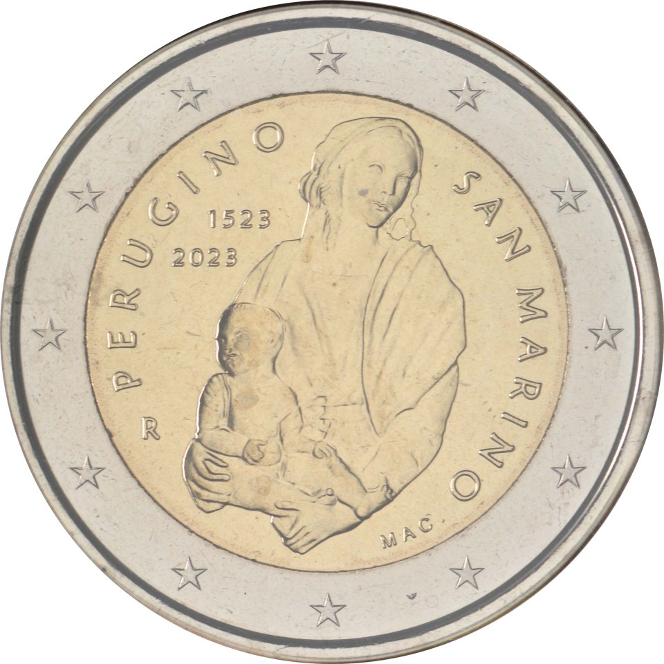 San Marino 2023 500. Todestag von Perugino – Rückseite