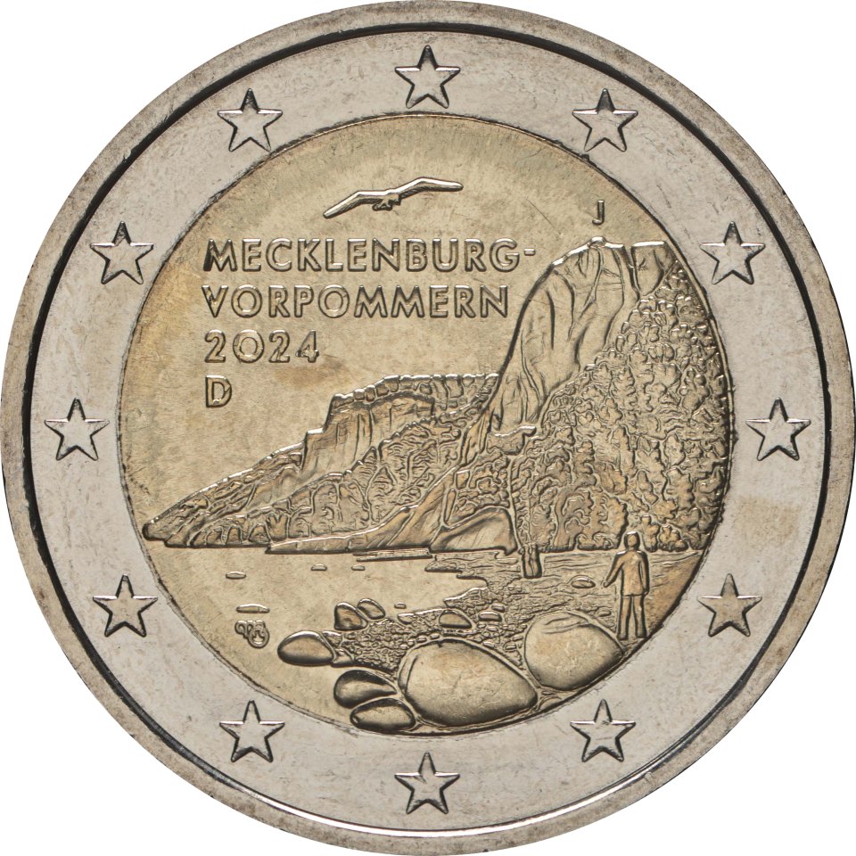Deutschland 2024 Mecklenburg-Vorpommern - Königsstuhl (Serie: Bundesländer II, 2. Ausgabe) – Rückseite