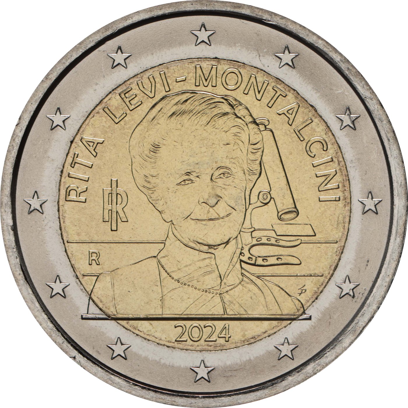 Italy 2024 – Nobel Prize laureate Rita Levi-Montalcini · 2 Euro commemorative coin Reverse