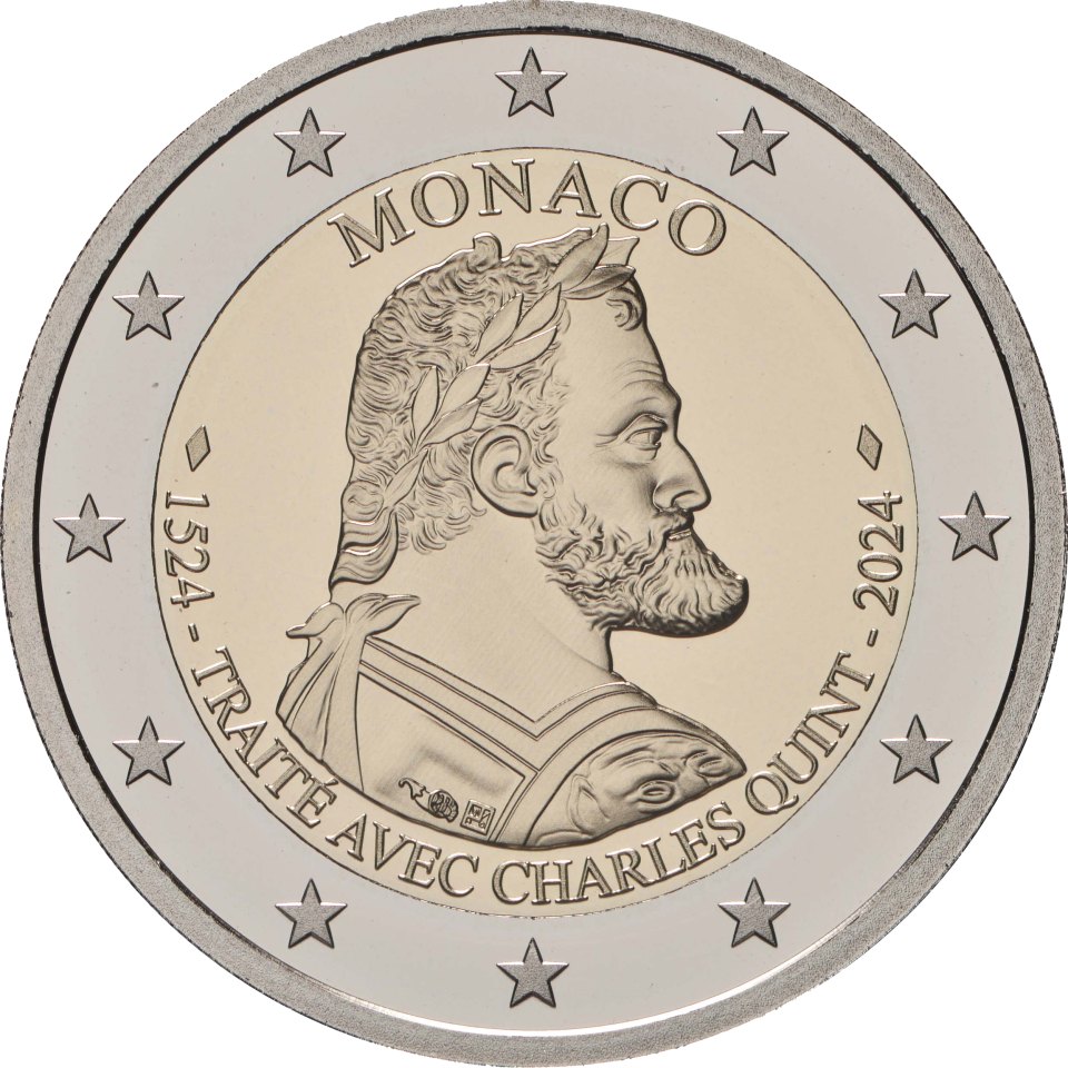 Monaco 2024 500 Jahre Vertrag von Burgos mit Karl V. – Rückseite