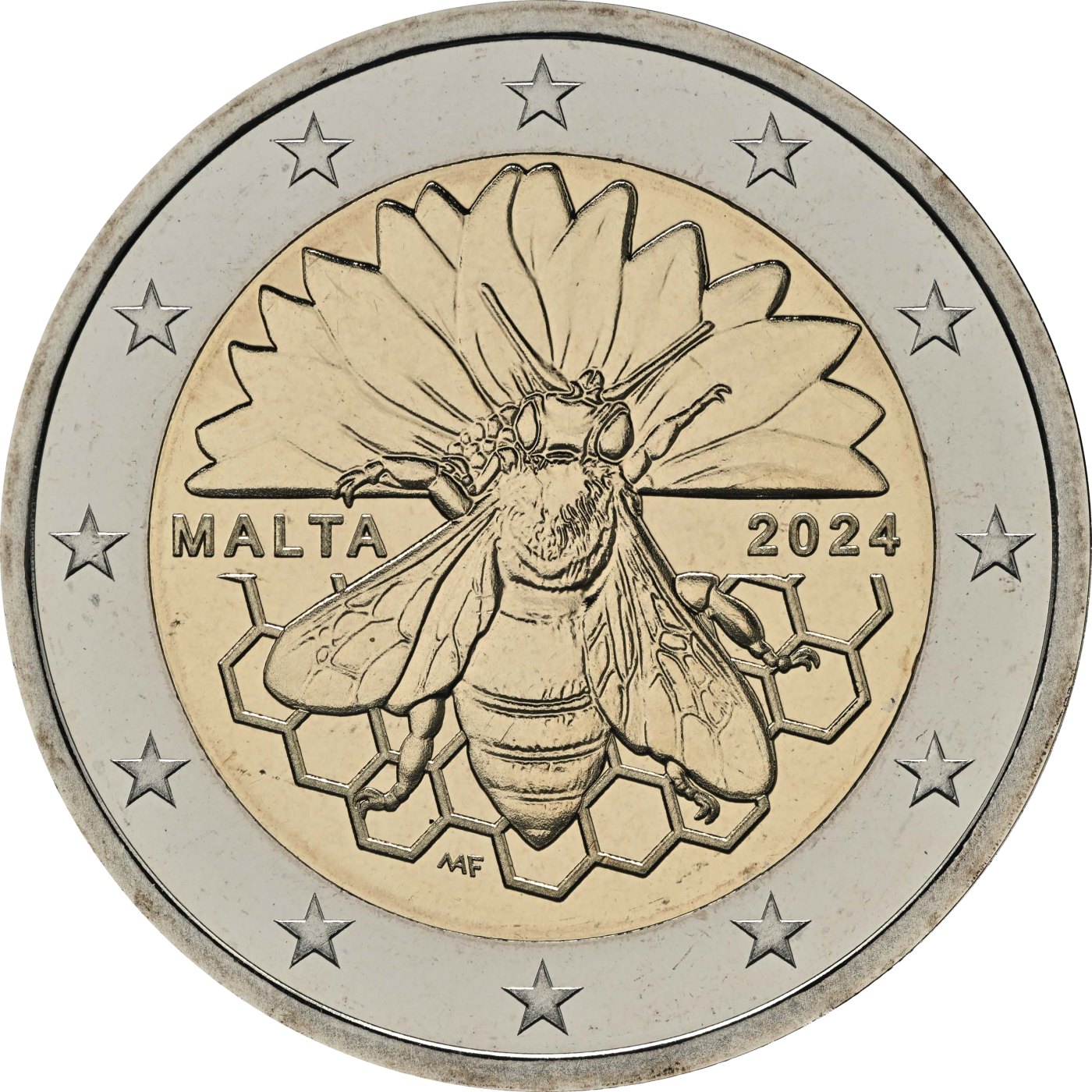 Malta 2024 Die maltesische Honigbiene Serie: Einheimische Arten – Rückseite