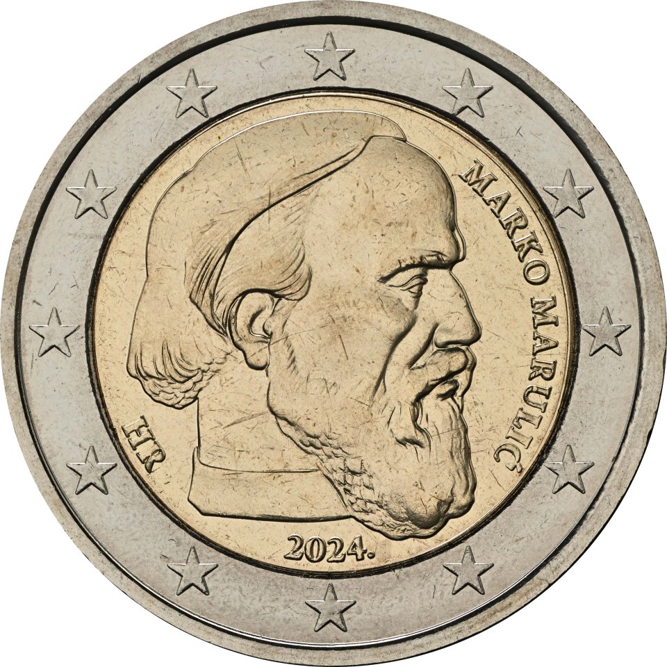 Kroatien 2024 Marko Marulić – Rückseite