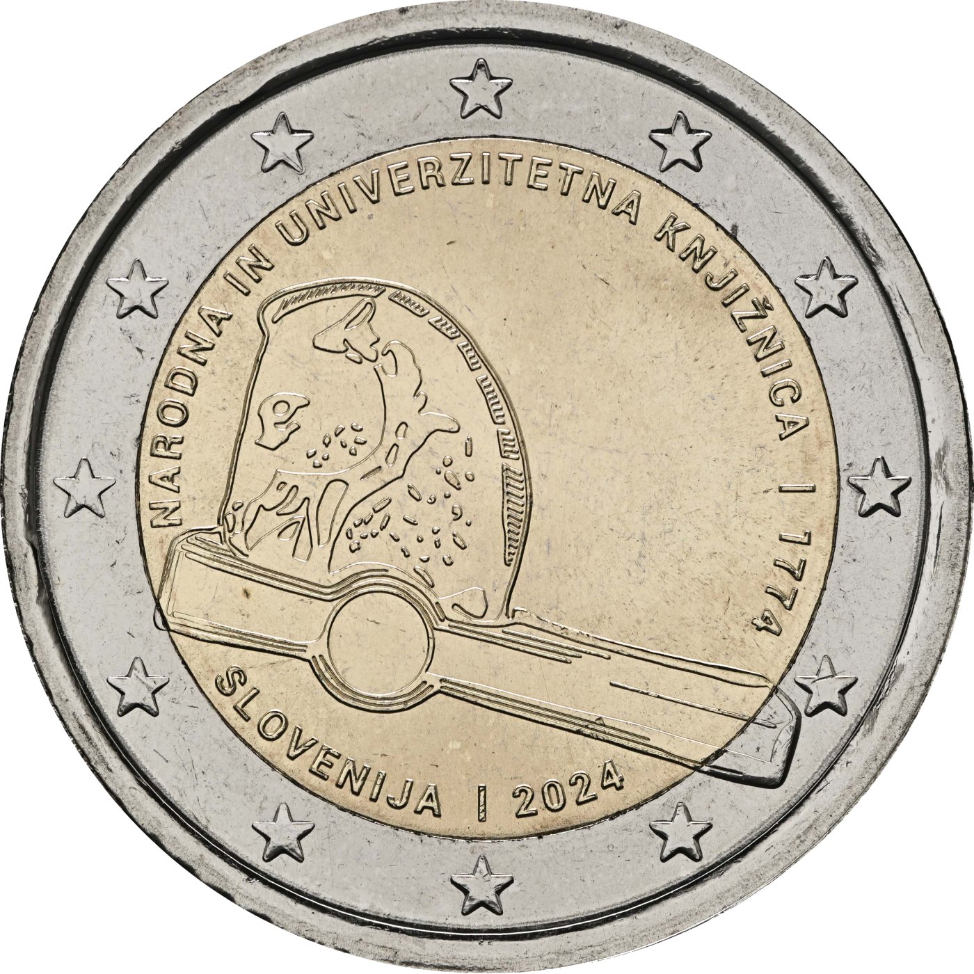 Slowenien 2024 250-jähriges Jubiläum der National- und Universitätsbibliothek – Rückseite