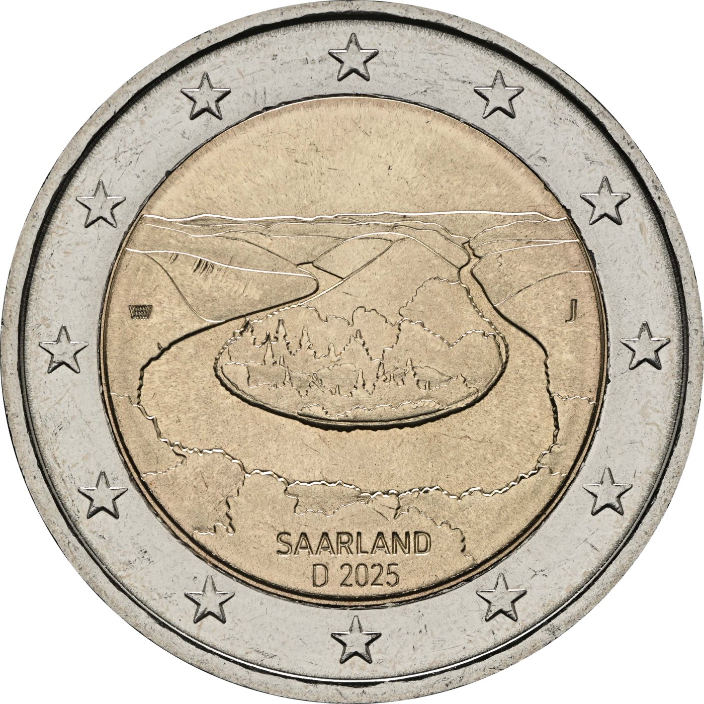 Deutschland 2025 Saarland - Saarschleife (Serie: Bundesländer II, 3. Ausgabe) – Rückseite