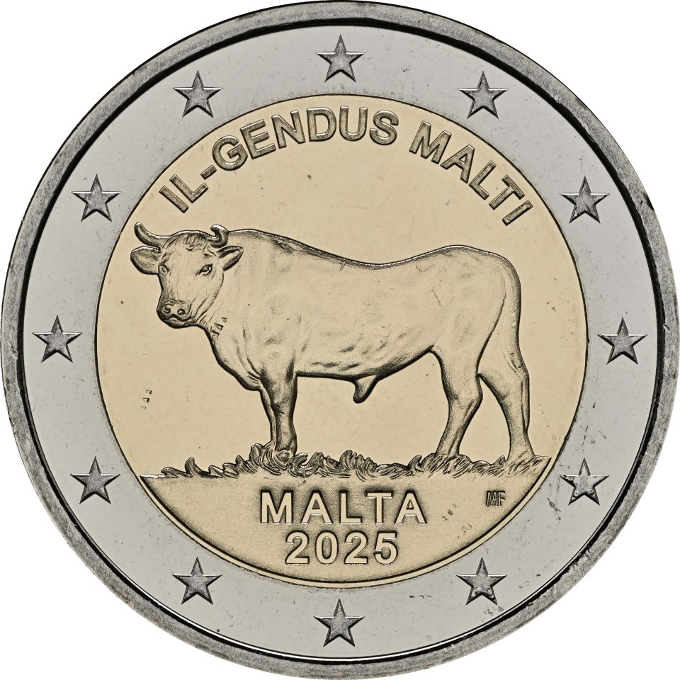 Malta 2025 Der maltesische Ochse Serie: Einheimische Arten – Rückseite