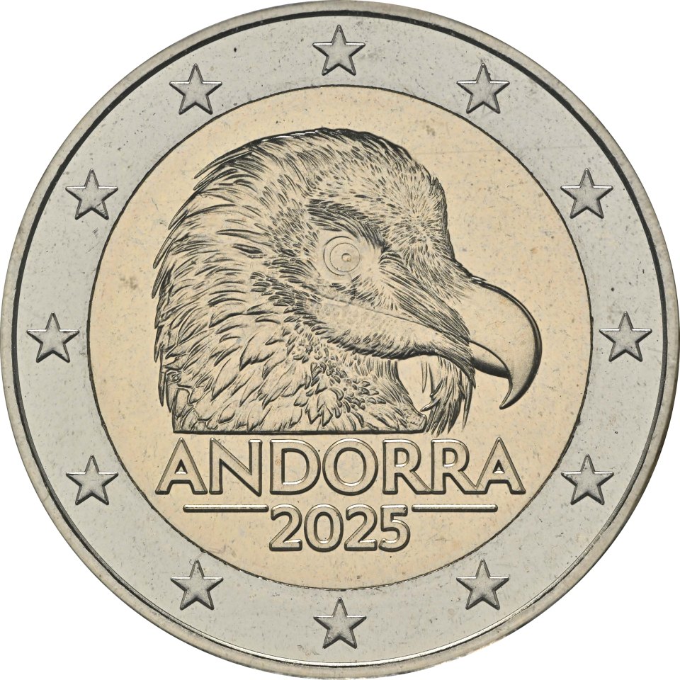 Andorra 2025 Der Bartgeier – Rückseite