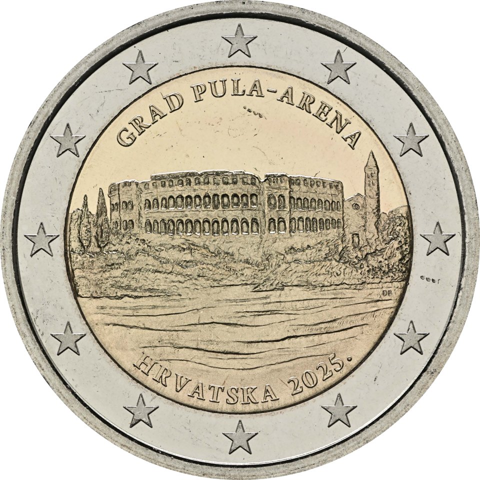 Kroatien 2025 Pula Arena (Serie: Kroatische Städte) – Rückseite