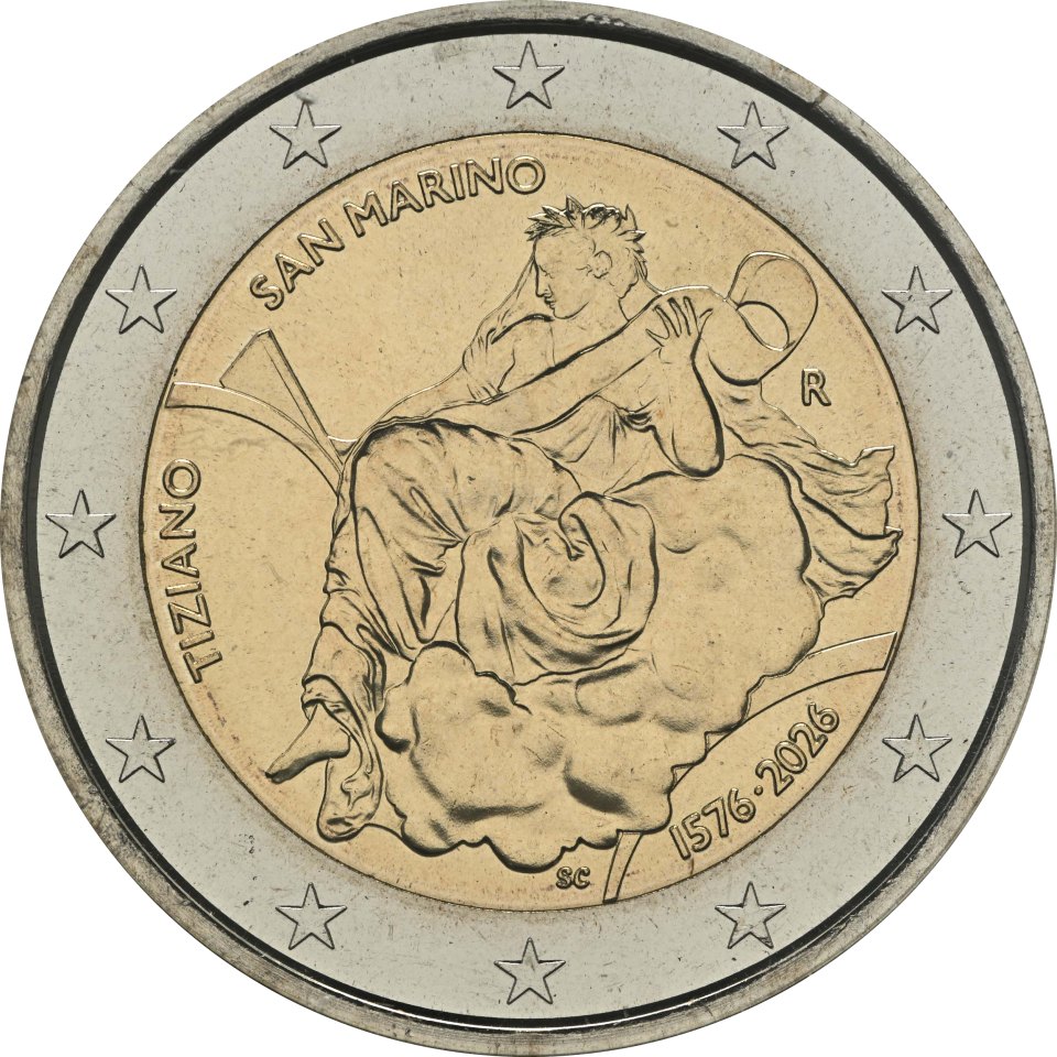 San Marino 2026 450. Todestag von Tizian – Rückseite