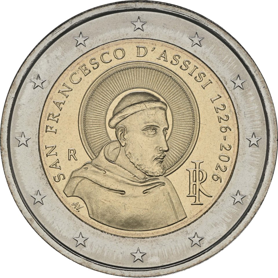 Italien 2026 800. Todestag von San Francesco d'Assisi – Rückseite