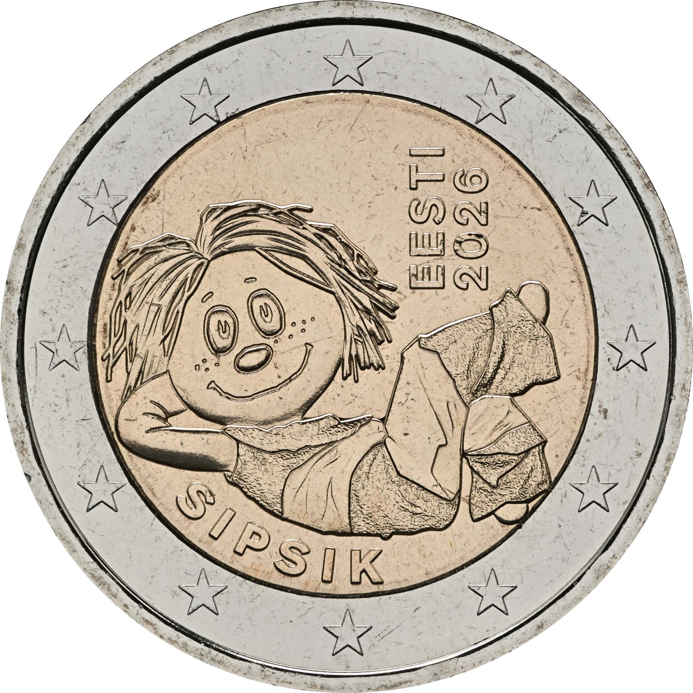 Estland 2026 Sipsik (Kinderbuchfigur) – Rückseite