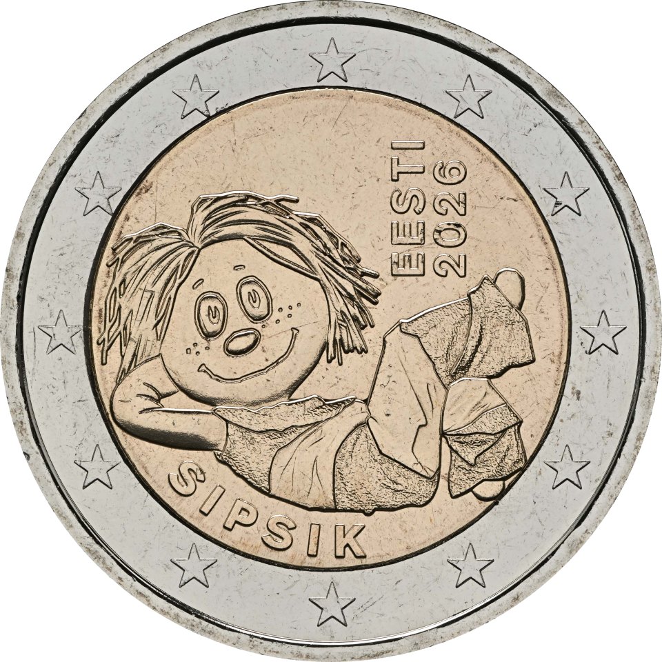 Estland 2026 Sipsik (Kinderbuchfigur) – Rückseite