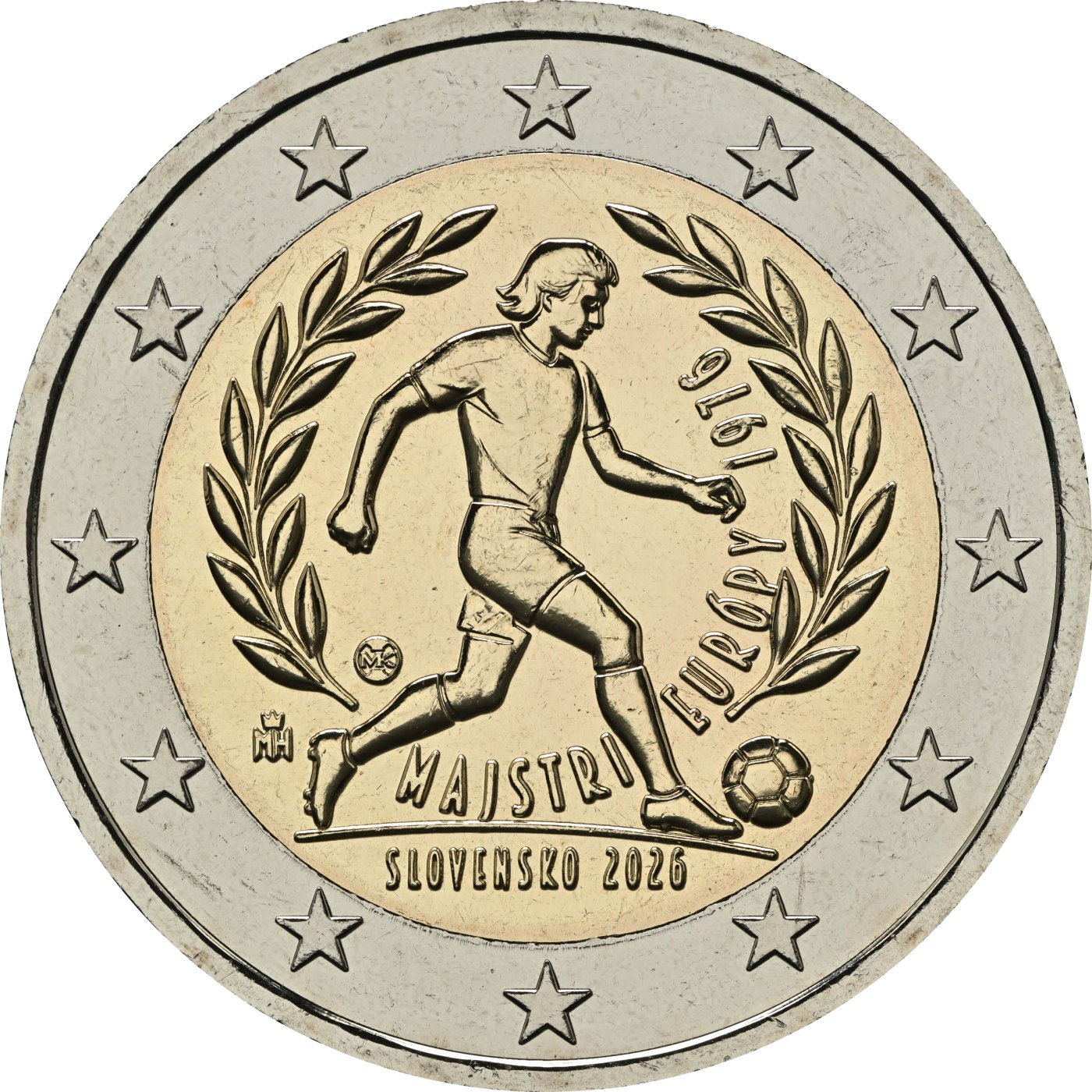 Slowakei 2026 50. Jahrestag des Sieges der tschechoslowakischen Fußballmannschaft bei der EM1976 – Rückseite