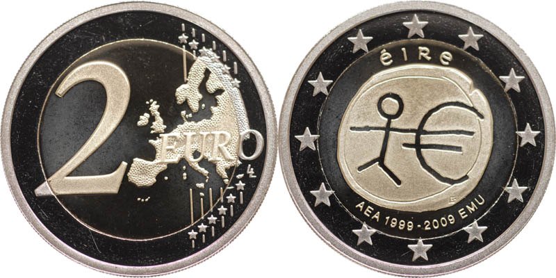 2 Euro Espelhado