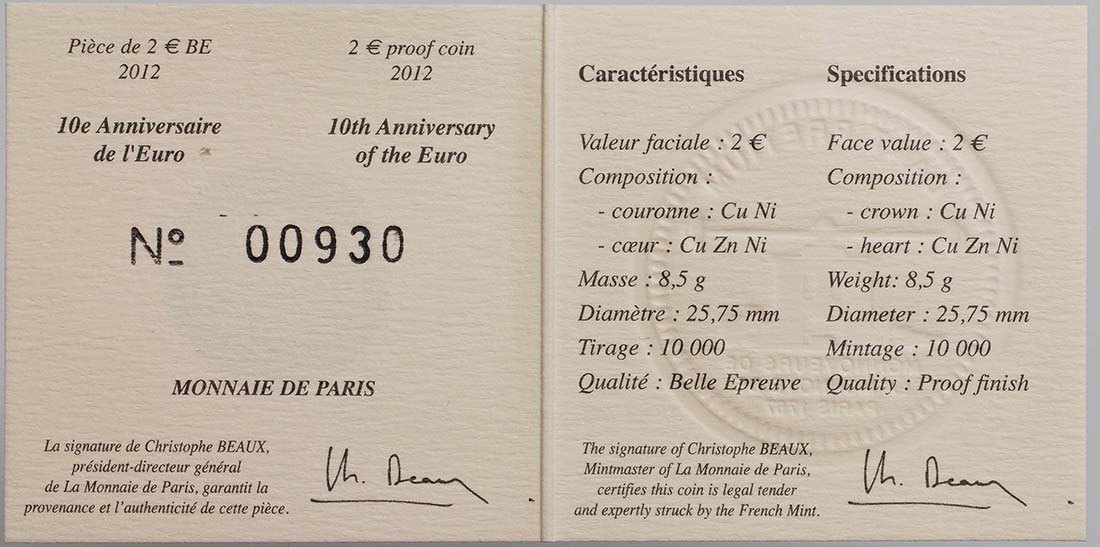 2 euros Proof
