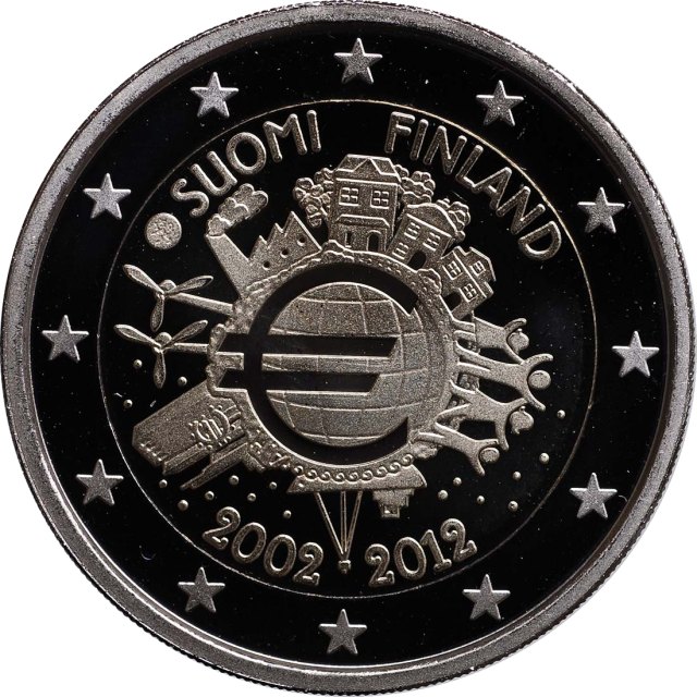 Finnland 2012 10 Jahre Euro-Bargeld – Rückseite