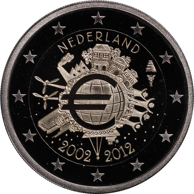 Niederlande 2012 10 Jahre Euro-Bargeld – Rückseite