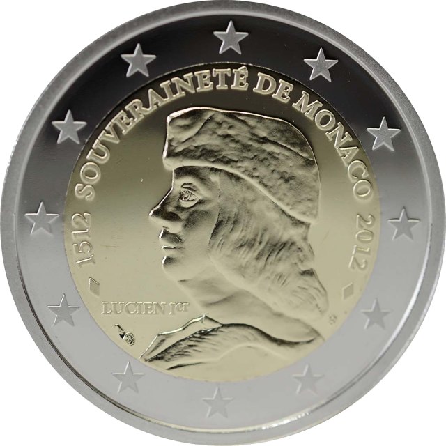 Monaco 2012 500 Jahre Souveränität von Monaco – Rückseite