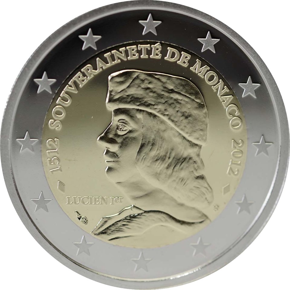 Monaco 2012 500 Jahre Souveränität von Monaco – Rückseite