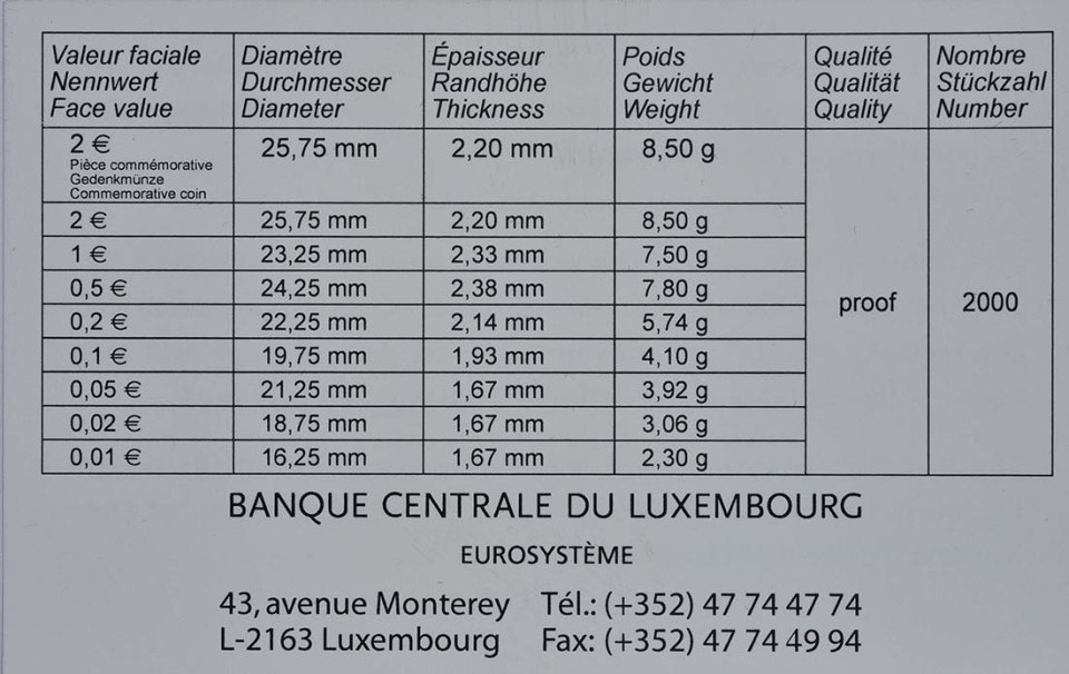 Luxemburg 2013 Die Nationalhymne – Zertifikat
