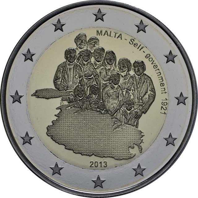 Malta 2013 Serie: Verfassungsgeschichte Maltas 3. Ausgabe 1921 Selbstverwaltung – Rückseite
