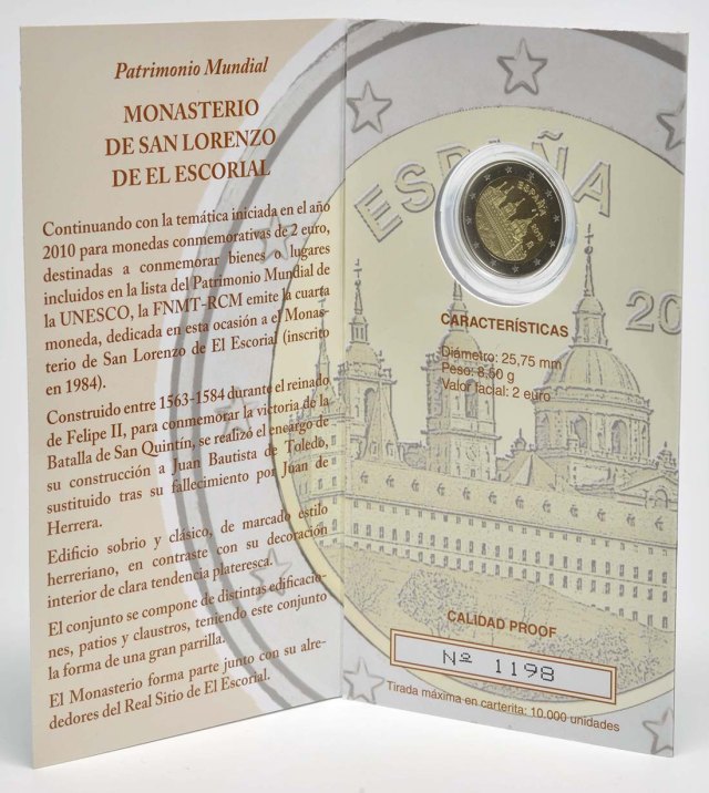 Spanien 2013 UNESCO Weltkulturerbe-Serie 4. Ausgabe Kloster v. San Lorenzo de El Escorial – Übersicht