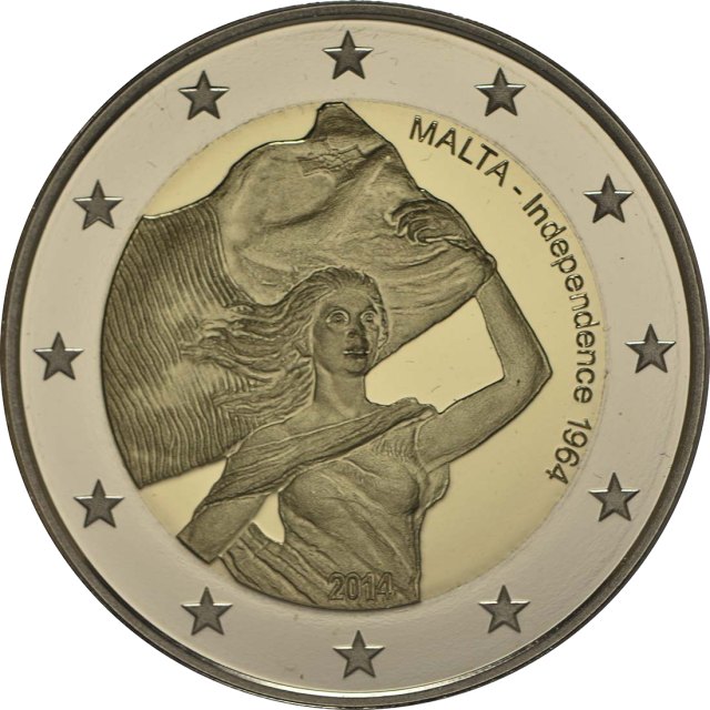 Malta 2014 Serie: Verfassungsgeschichte Maltas 4. Ausgabe 50 Jahre Unabhängigkeit – Rückseite