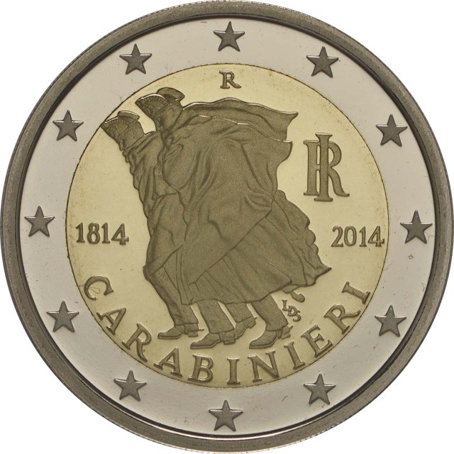 Italien 2014 200 Jahre Carabinieri – Rückseite