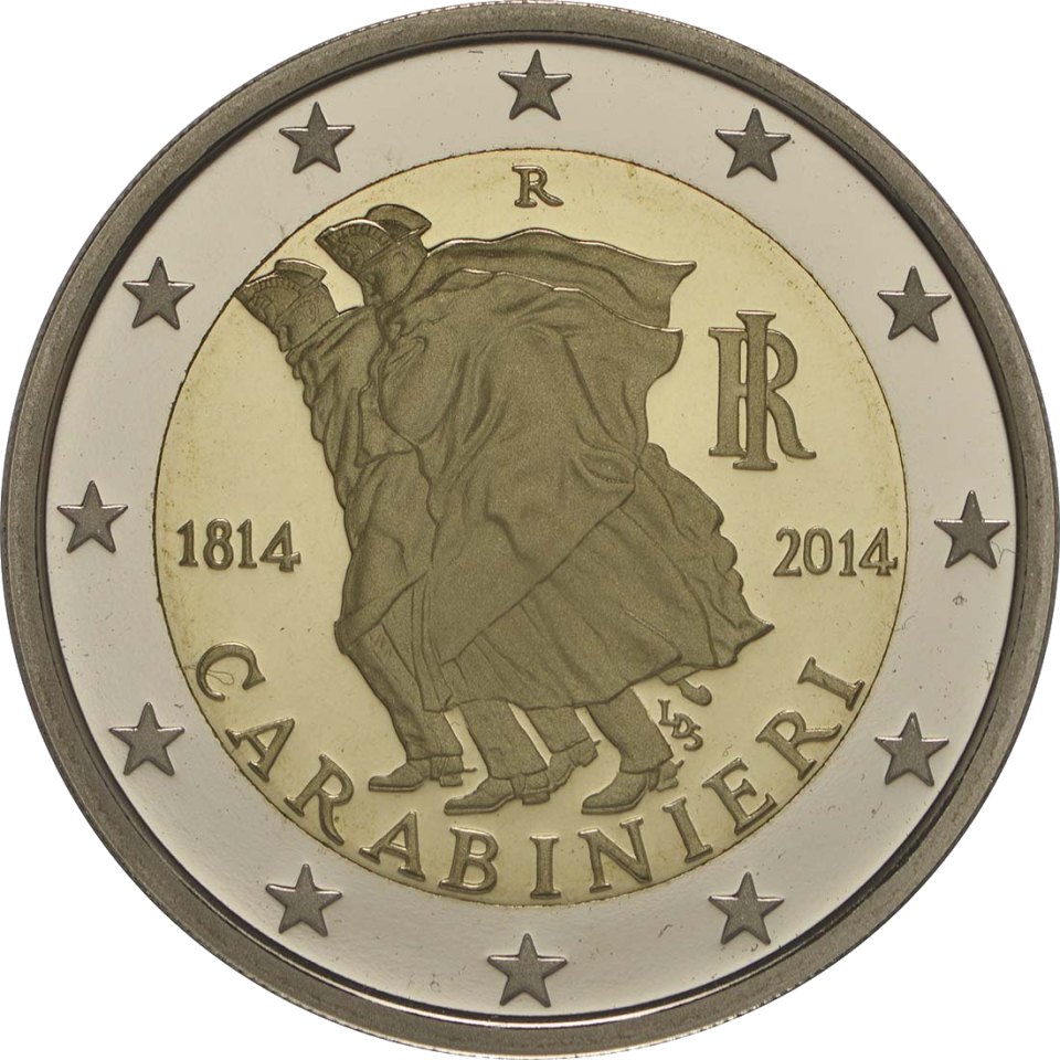 Italien 2014 200 Jahre Carabinieri – Rückseite